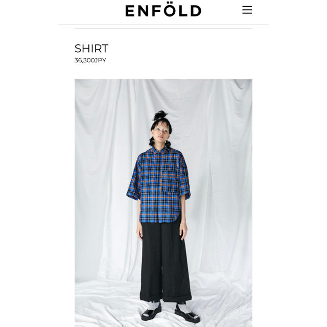 ENFOLD(エンフォルド)のエンフォルド　T/C CHECK 5分袖ワイドSH レディースのトップス(シャツ/ブラウス(半袖/袖なし))の商品写真