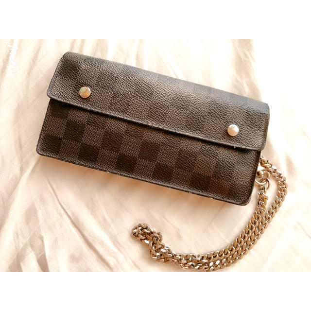 LOUIS VUITTON - ルイヴィトンチェーン付長財布の通販 by NECO|ルイ