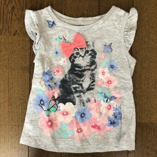 ベビーギャップ(babyGAP)の夏物最終値下げ！baby GAP ねこ柄ノースリーブシャツ 80cm(タンクトップ/キャミソール)