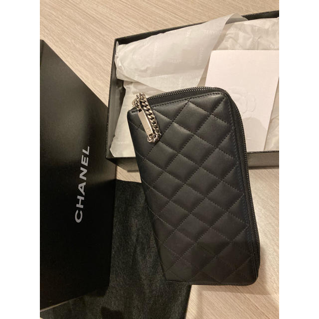 正規 CHANEL シャネル 長財布 ラウンドファスナー 箱あり 日本最大の ...