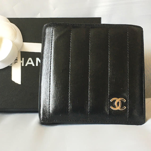 CHANEL(シャネル)のちょこ 様専用 正規品 CHANEL 二つ折り財布 マドモアゼル ココマーク レディースのファッション小物(財布)の商品写真