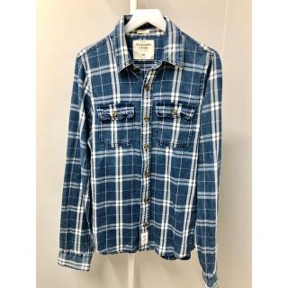 アバクロンビーアンドフィッチ(Abercrombie&Fitch)の雰囲気抜群 アバクロ A&F インディゴチェック 長袖シャツ M(シャツ)