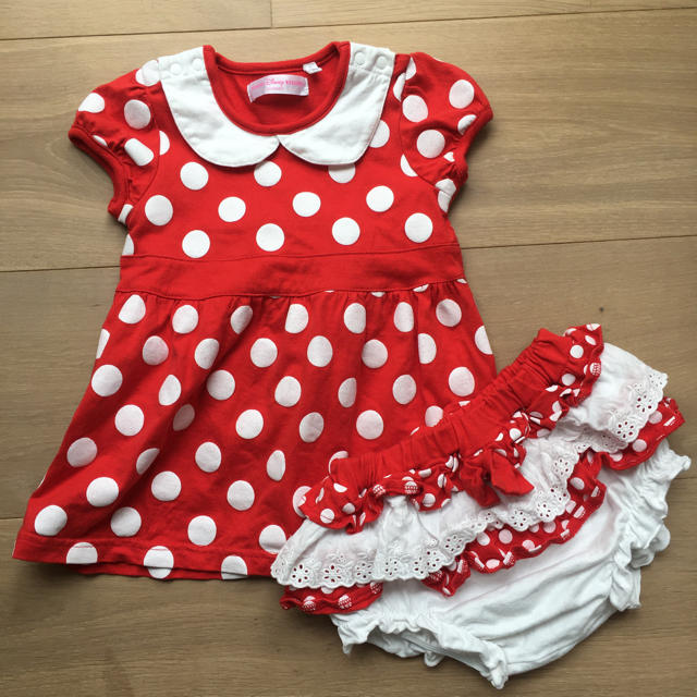 Disney(ディズニー)のみい様専用　ミニーちゃん90サイズ キッズ/ベビー/マタニティのキッズ服女の子用(90cm~)(ワンピース)の商品写真