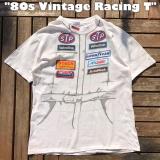 ヘインズ(Hanes)の【80s】【USA製】ビンテージ レーシングTシャツ グッドイヤーエスティーピー(Tシャツ/カットソー(半袖/袖なし))