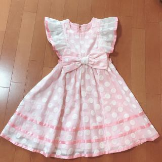 シャーリーテンプル(Shirley Temple)のKOG様専用　シャーリーテンプル  ドットワンピース　120(ワンピース)