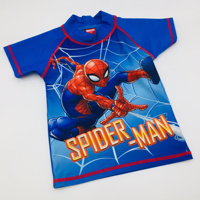 スパイダーマン  100cm 水着 ラッシュガード セット アベンジャーズ   キッズ/ベビー/マタニティのキッズ服男の子用(90cm~)(水着)の商品写真