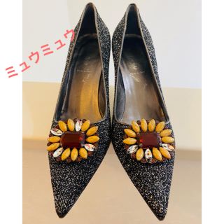 ミュウミュウ(miumiu)のmiumiu！ミュウミュウ パンプス ミュウミュウグリッターパンプス(ハイヒール/パンプス)