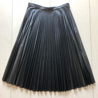 トップショップ(TOPSHOP)の専用！TOPSHOP 合皮レザープリーツスカート(ひざ丈スカート)