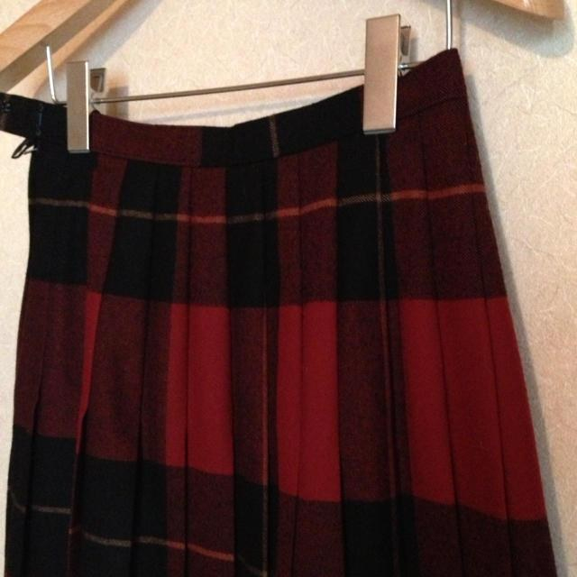 used お値下チェックプリーツスカート レディースのスカート(ひざ丈スカート)の商品写真