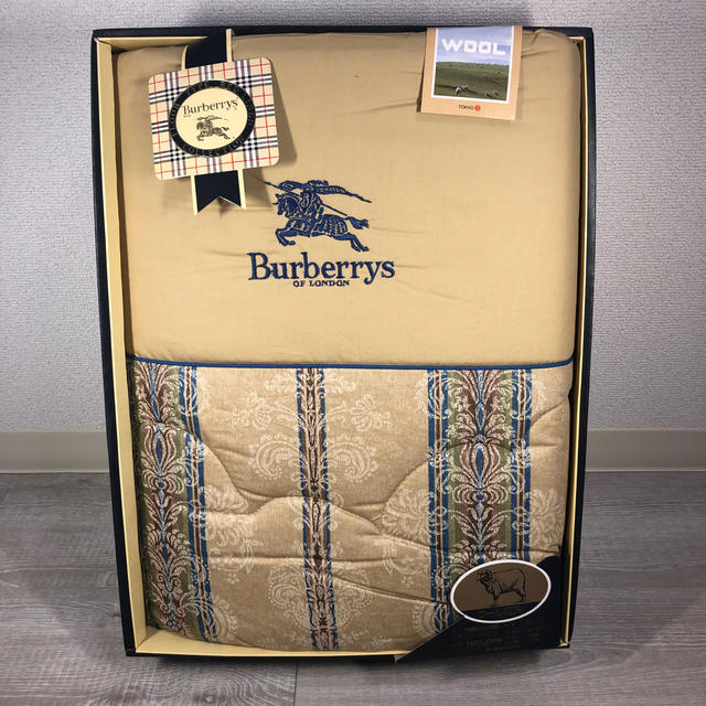 人気カラーの BURBERRY - BURBERRYS 羊毛掛け布団 布団