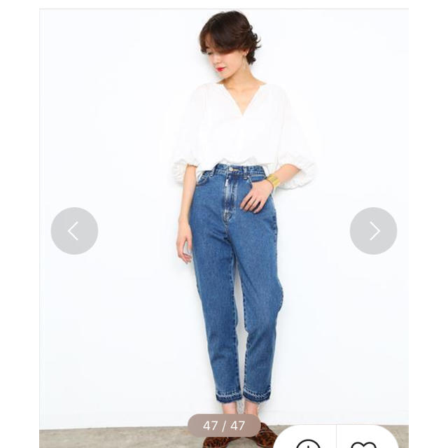 Adam et Rope'(アダムエロぺ)のSOMETHING for ADAM ET ROPE 別注デニムパンツ レディースのパンツ(デニム/ジーンズ)の商品写真