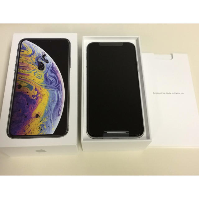 未使用]iPhone XS Silver 64gb au simフリー - スマートフォン本体
