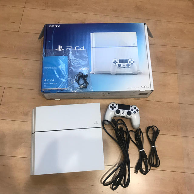 品 ゲーム PS4 本体 ホワイト CUH-1100A コントローラー・ケーブル付き 動作品