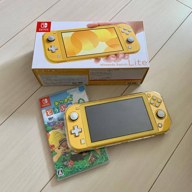 Nintendo Switch Lite イエロー透明ケース・どうぶつの森付き