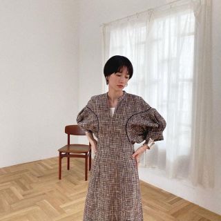 STUDIOUS - clane シースルーチェックアームワンピースの通販 by miki