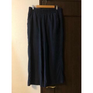 ギャップ(GAP)のGAPワイドパンツ ネイビー　大きいサイズ　L（実質15号くらい）(カジュアルパンツ)