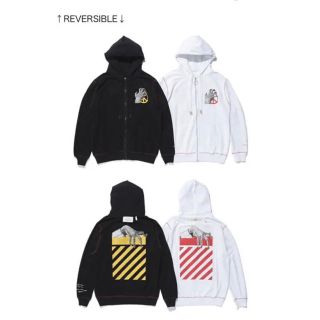 オフホワイト(OFF-WHITE)のoff-white undercover コラボ　パーカーM オフホワイト(パーカー)