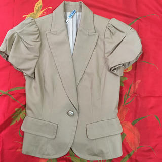 ロイスクレヨン(Lois CRAYON)のLois Crayon コットン半袖ジャケット(替えボタン、共布付き)(テーラードジャケット)