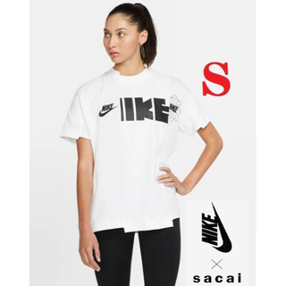 サカイ(sacai)のNike sacai Tシャツ ハイブリッド ホワイト S(Tシャツ/カットソー(半袖/袖なし))