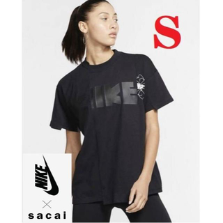 サカイ(sacai)のNike sacai Tシャツ ハイブリッド  ブラック S(Tシャツ/カットソー(半袖/袖なし))