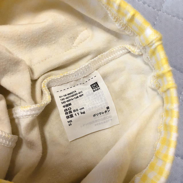 UNIQLO(ユニクロ)の七分丈チェックレギンスパンツ キッズ/ベビー/マタニティのベビー服(~85cm)(パンツ)の商品写真