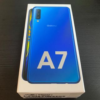 ギャラクシー(Galaxy)の【出品日到着品】Galaxy A7 SIMフリー ブルー64GB(スマートフォン本体)