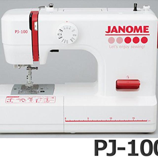 【新品 】ジャノメ 電動ミシン PJ-100 フットコントローラー付き 　レッド