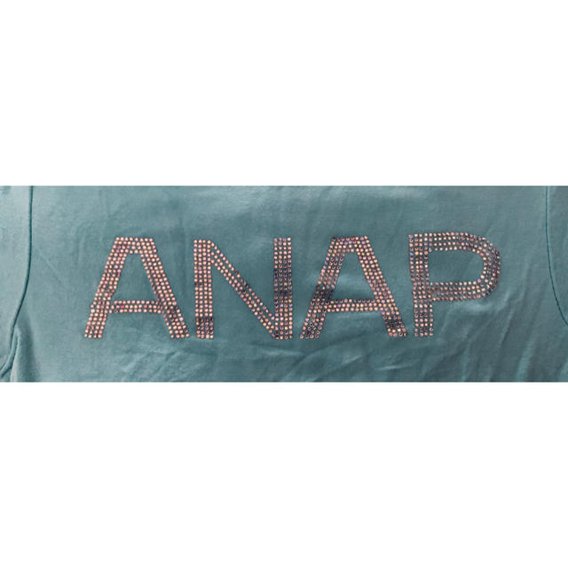 ANAP(アナップ)のANAP 半袖 Tシャツ タイト 水色 サイズ1 ラインストーン タイト レディースのトップス(Tシャツ(半袖/袖なし))の商品写真