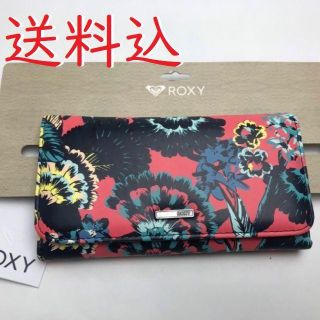 ロキシー(Roxy)の新品 翌日発送可能 ROXY 長財布 MY LONG EYES レッド 花柄(財布)