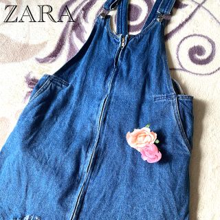 ザラ(ZARA)の💖ザラ オーバーオールデニムジャンパースカート  ビンテージ風デニムワンピ💖(サロペット/オーバーオール)