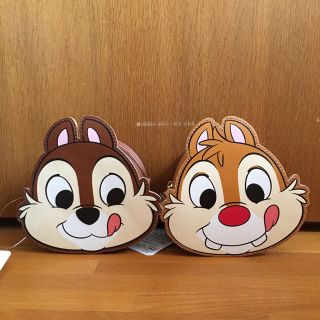 チップアンドデール(チップ&デール)のディズニー チップとデール ダイカット ポシェット ミニポーチ セット(キャラクターグッズ)