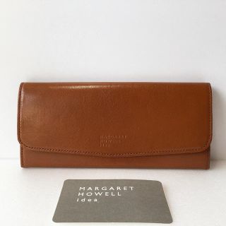 マーガレットハウエル(MARGARET HOWELL)の新品 定番★マーガレットハウエル バーンネット薄型BOX長財布★ブラウン(財布)