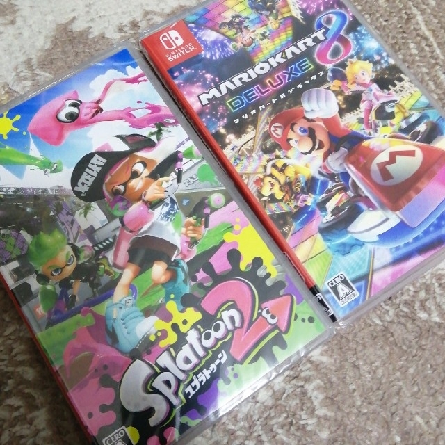 新品・未開封品】スプラトゥーン2 ・マリオカート8デラックス Switch
