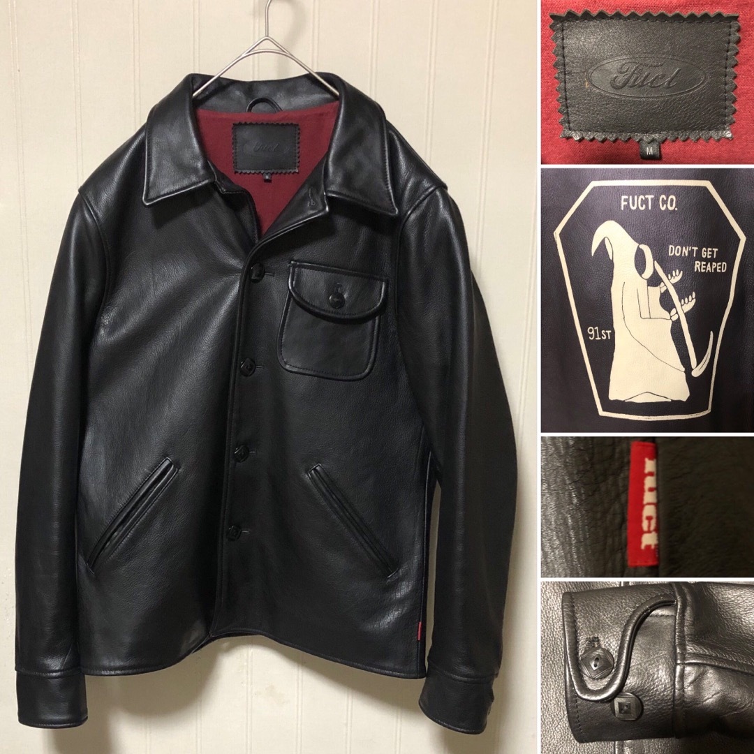 FUCT - 完売品❗️FUCT 牛革 レザーカーコート 黒Mの通販 by FUCT - 完売品❗️FUCT 牛革 レザーカーコート 黒Mの通販 by