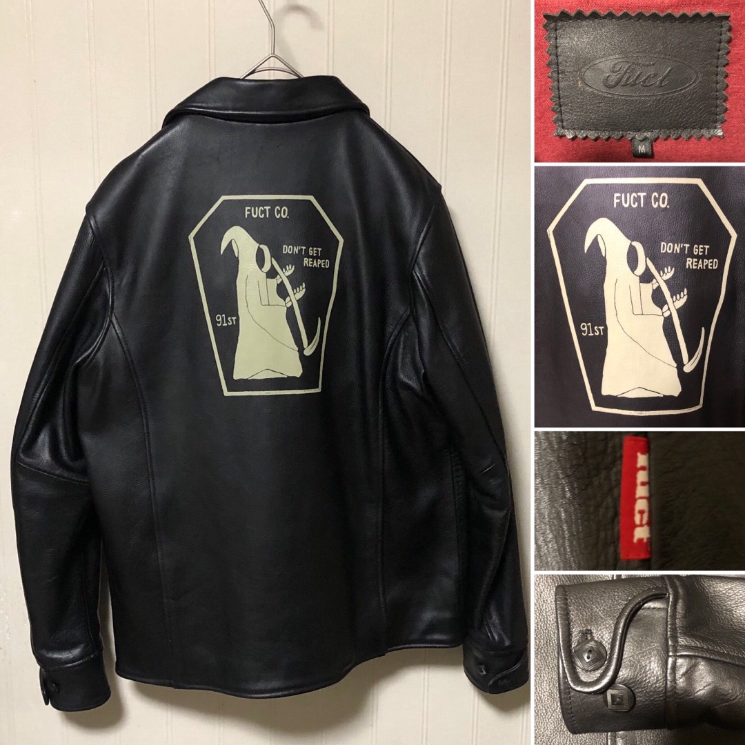 FUCT - 完売品❗️FUCT 牛革 レザーカーコート 黒Mの通販 by FUCT - 完売品❗️FUCT 牛革 レザーカーコート 黒Mの通販 by