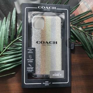 コーチ(COACH)の新作★COACH 人気のコーチ ラメ iPhone 11ケース 日本未発売(iPhoneケース)
