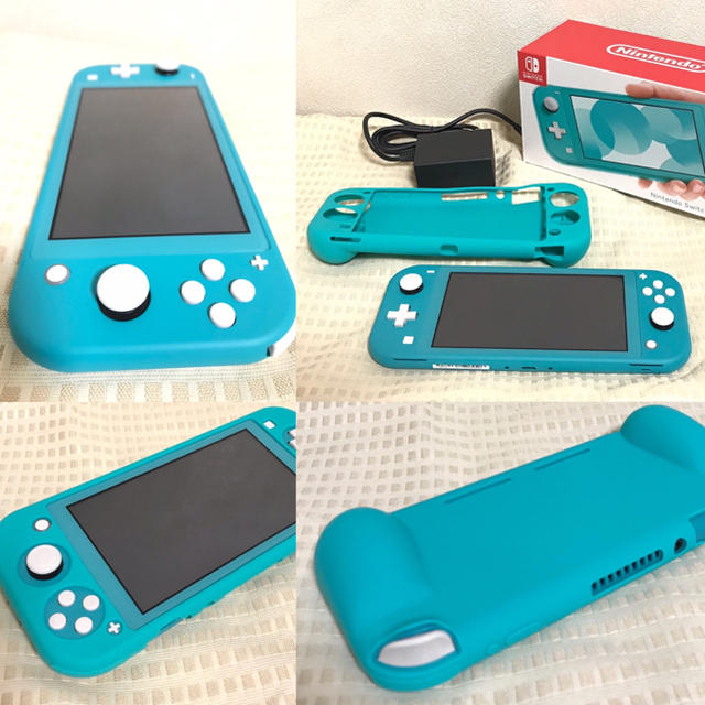 Nintendo Switch(ニンテンドースイッチ)のNintendo Switch  LITE ターコイズ スイッチライトカバー付 エンタメ/ホビーのゲームソフト/ゲーム機本体(携帯用ゲーム機本体)の商品写真