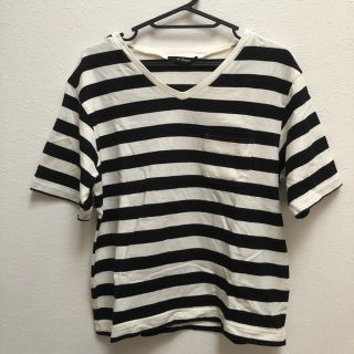 ダブルクローゼット(w closet)のw closet ボーダーVネックTシャツ(Tシャツ(半袖/袖なし))