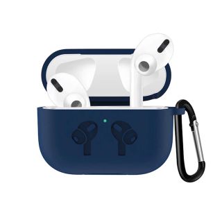 【ネイビー】AirPods pro シリコンケース(ヘッドフォン/イヤフォン)