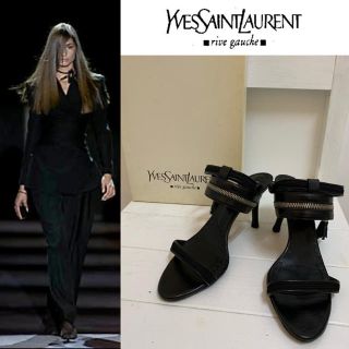 サンローラン(Saint Laurent)のYVES SAINT LAURENT トムフォード期 ジップデザインサンダル(サンダル)