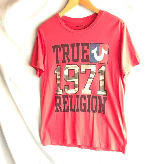 True Religion(トゥルーレリジョン)のTRUE RELIGION トゥルーレリジョン Tシャツ L　赤 メンズのトップス(Tシャツ/カットソー(半袖/袖なし))の商品写真