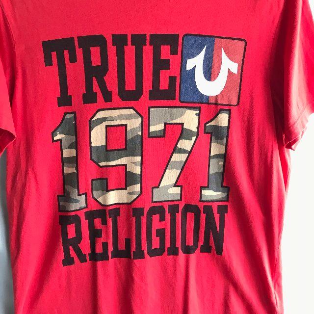 True Religion(トゥルーレリジョン)のTRUE RELIGION トゥルーレリジョン Tシャツ L　赤 メンズのトップス(Tシャツ/カットソー(半袖/袖なし))の商品写真