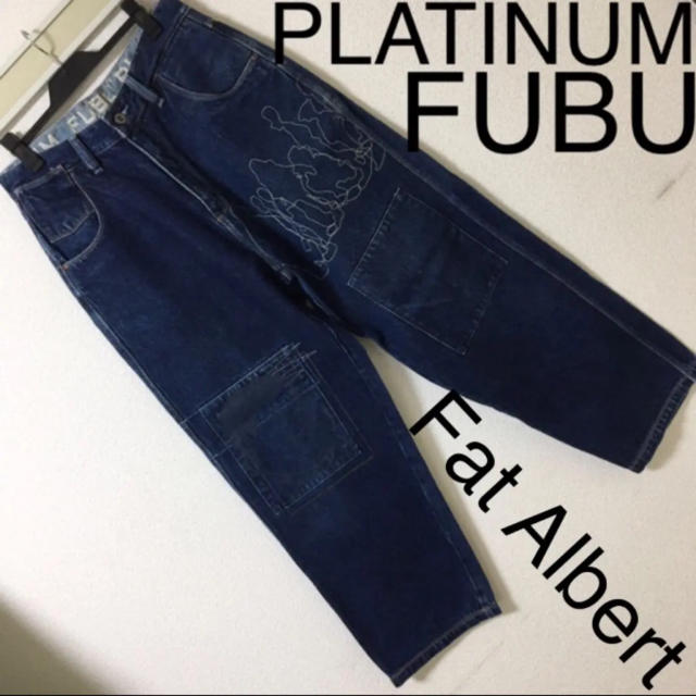 PLATINUM FUBU(プラティナムフブ)の90s◆プラチナム FUBU◆Fat Albert バギー ワイドデニム パンツ メンズのパンツ(デニム/ジーンズ)の商品写真