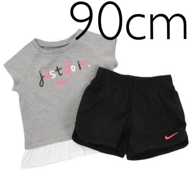 NIKE(ナイキ)のNIKE ナイキ キッズ Tシャツ ショーツ セットアップ 90cm setup キッズ/ベビー/マタニティのキッズ服女の子用(90cm~)(Tシャツ/カットソー)の商品写真