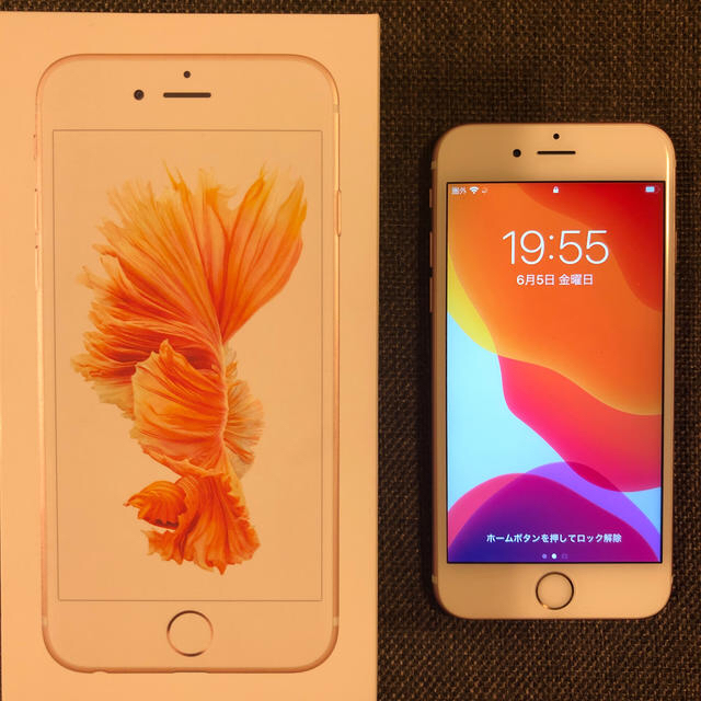 iPhone 6s ， Rose Gold 64GB SIMロック解除済-