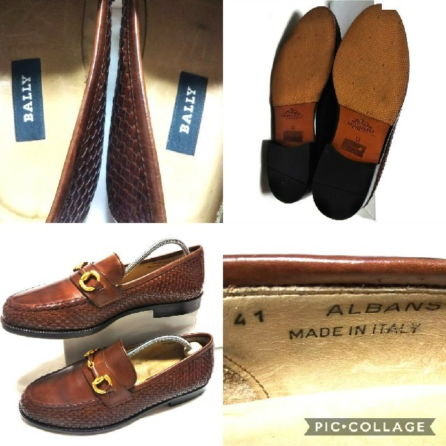 Bally(バリー)のBALLYイタリア製・ビットローファー・41・レザー編み込み メンズの靴/シューズ(ドレス/ビジネス)の商品写真