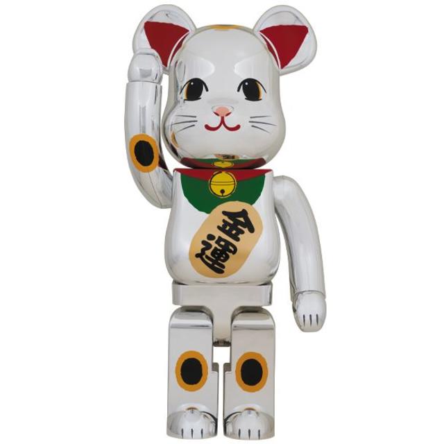 MEDICOM TOY - BE@RBRICK 招き猫 銀メッキ 弐 1000％