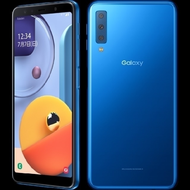 Galaxy(ギャラクシー)のGalaxy A7 ブルー(新品未開封) スマホ/家電/カメラのスマートフォン/携帯電話(携帯電話本体)の商品写真