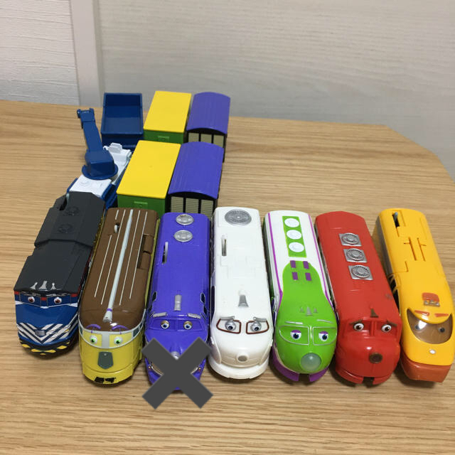 Takara Tomy(タカラトミー)のこつこつさま⭐️プラレール　チャギントン　5台セット キッズ/ベビー/マタニティのおもちゃ(電車のおもちゃ/車)の商品写真