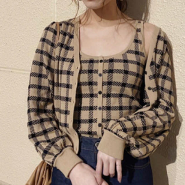 moussy(マウジー)の1日限定お値下げ中！！【moussy2020ss】BUTTON UP CHECK レディースのトップス(タンクトップ)の商品写真